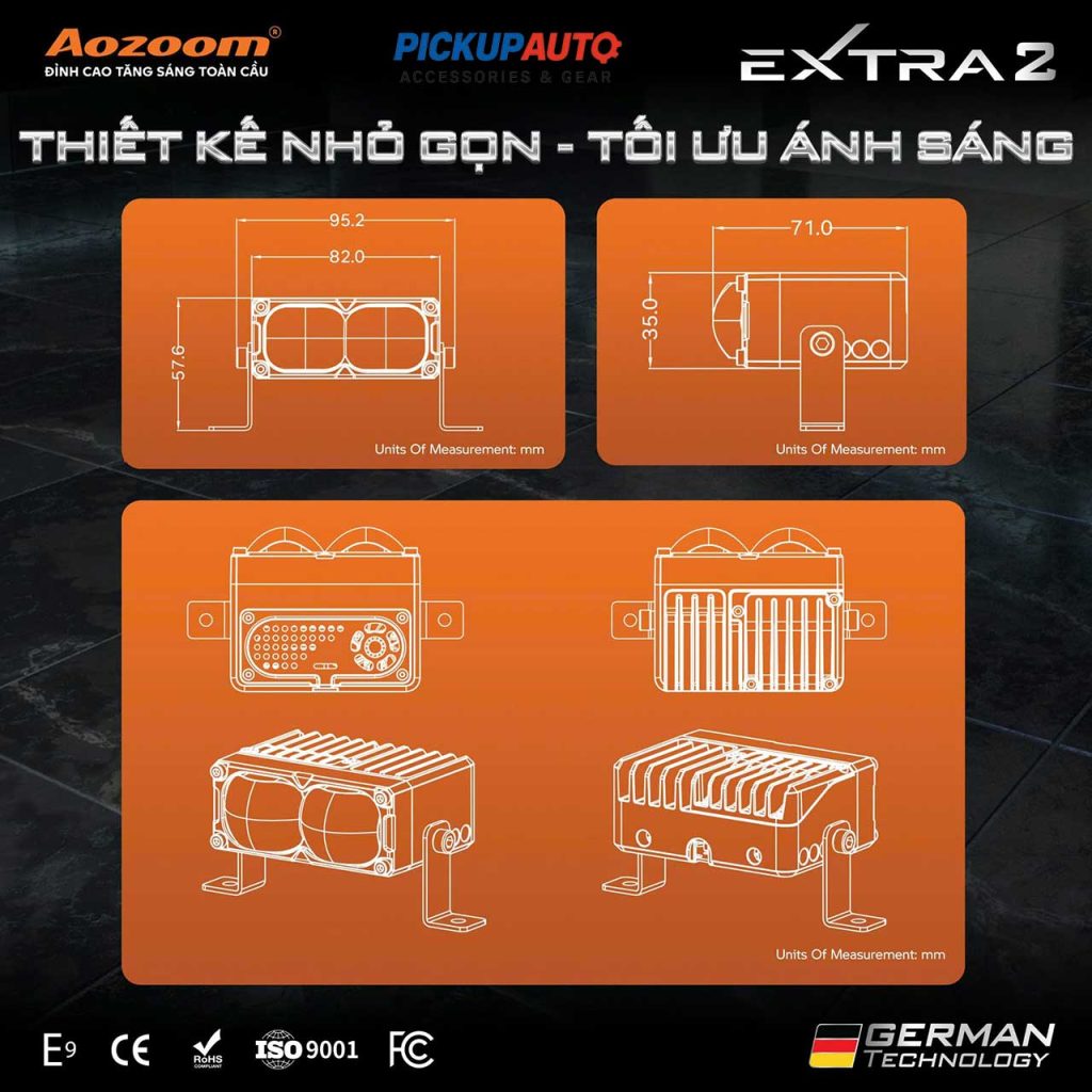 đèn gầm tăng sáng xe bán tải