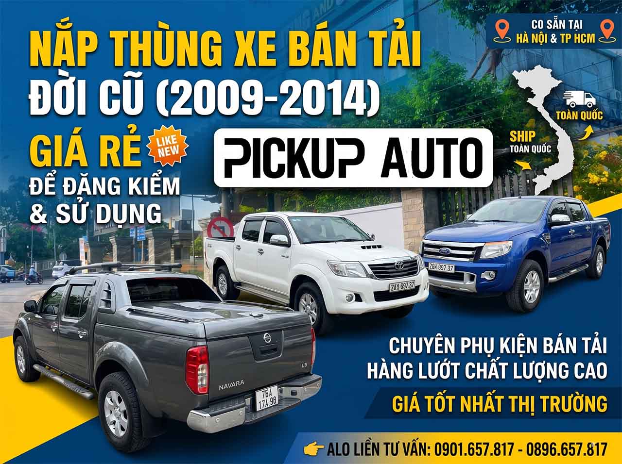 Mua Nắp Thùng Xe Bán Tải Đời Cũ (2009 – 2014) Giá Rẻ